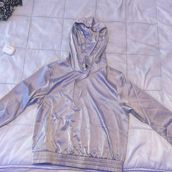 Express Tops - Lilac Silk Blouse